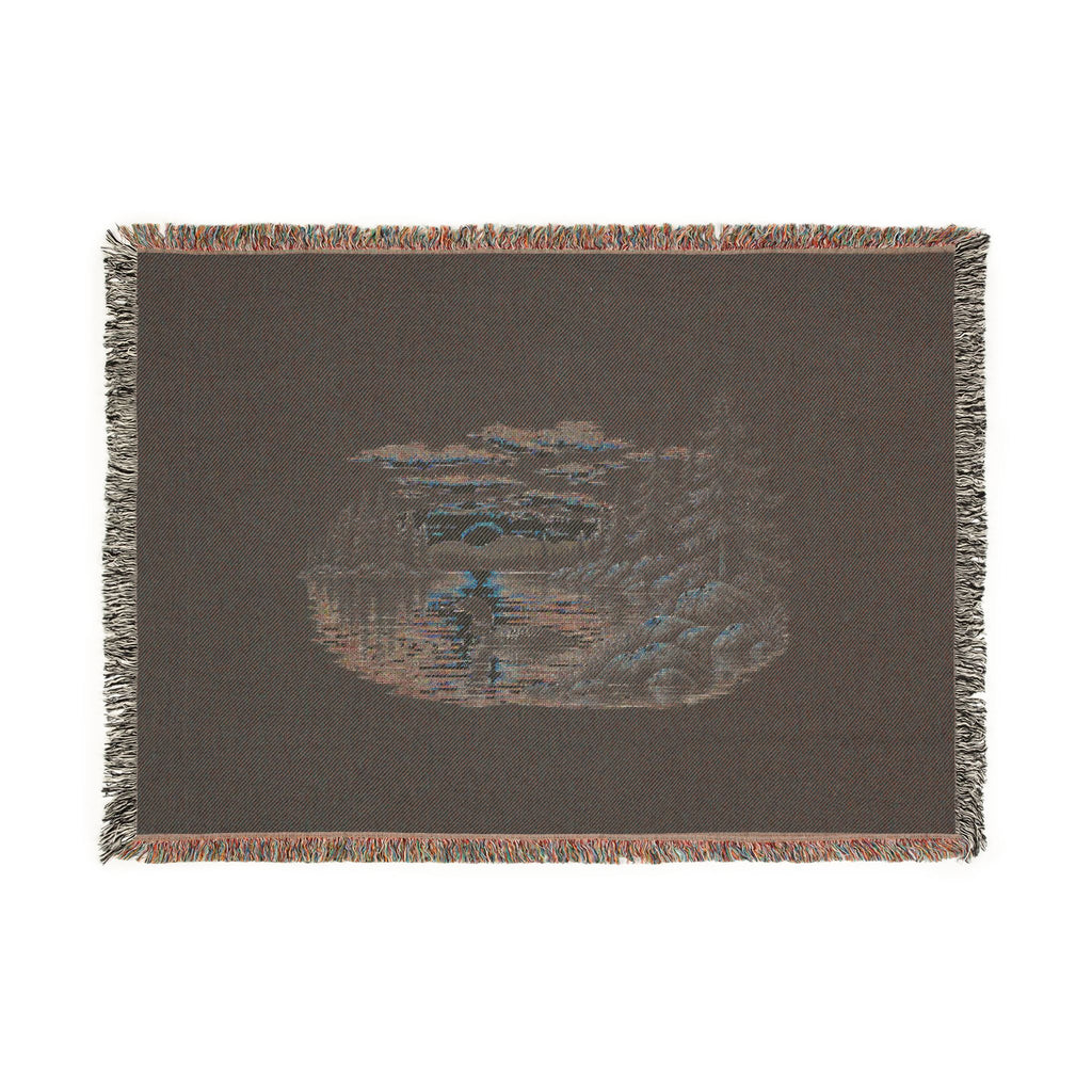Woven Blanket — Lakeside Sunset Loon Throw