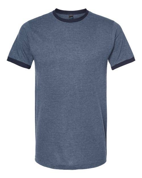Tultex Unisex Fine Jersey Ringer Blank T-Shirt | Retro 246