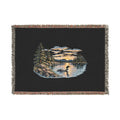 Woven Blanket — Lakeside Sunset Loon Throw