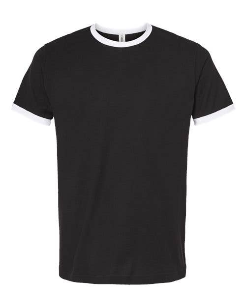 Tultex Unisex Fine Jersey Ringer Blank T-Shirt | Retro 246