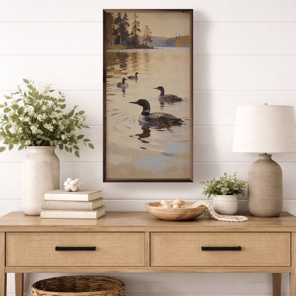 Lake Loons At Daybreak Print