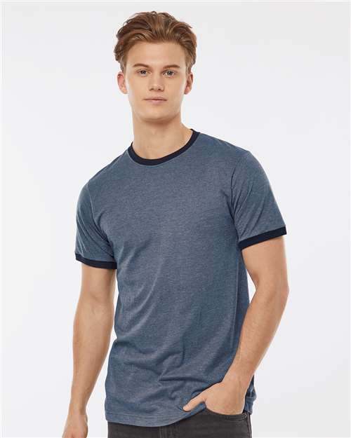 Tultex Unisex Fine Jersey Ringer Blank T-Shirt | Retro 246