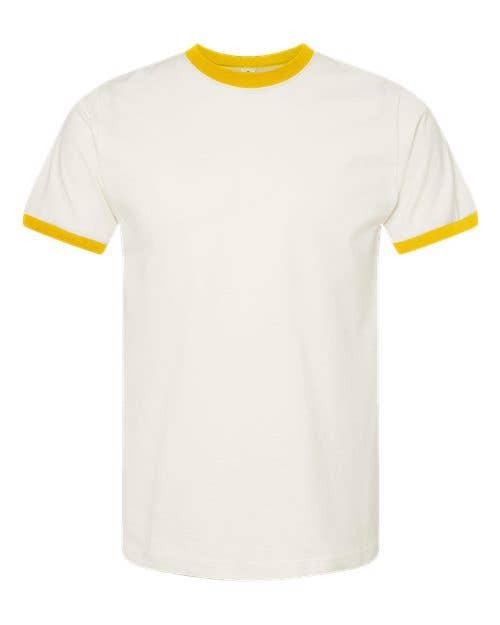 Tultex Unisex Fine Jersey Ringer Blank T-Shirt | Retro 246