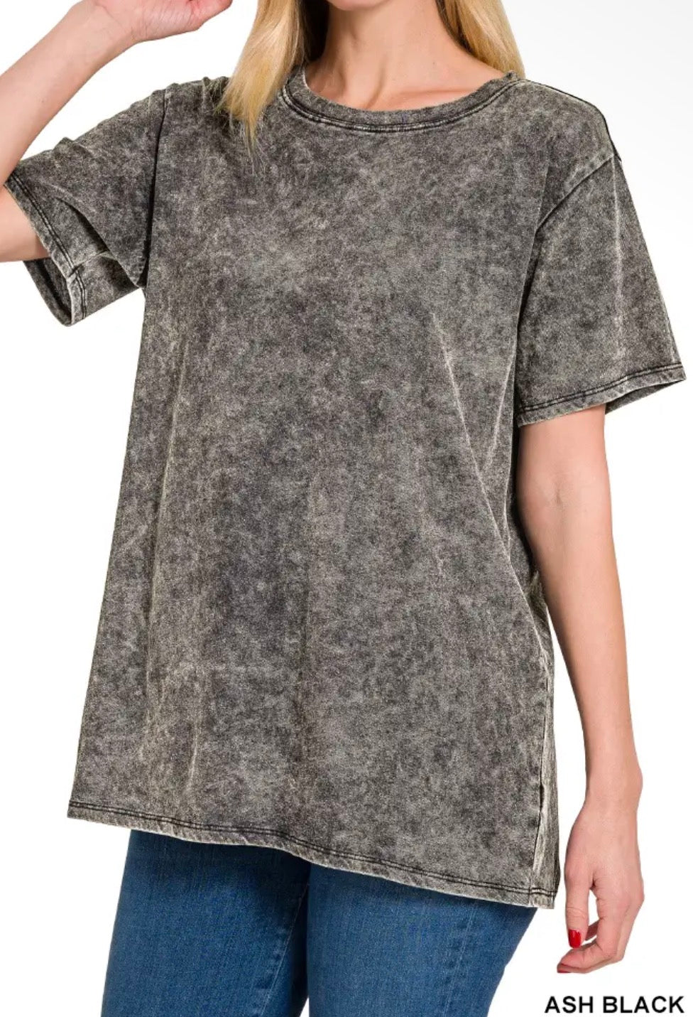 Vintage wash soft mallard tee