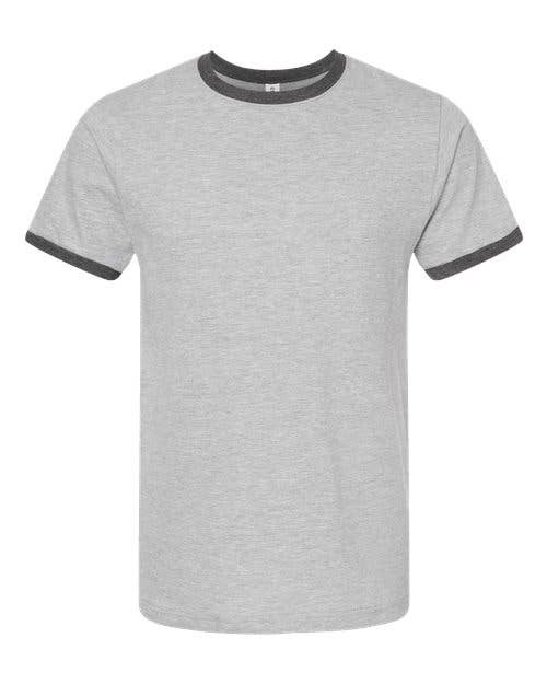Tultex Unisex Fine Jersey Ringer Blank T-Shirt | Retro 246