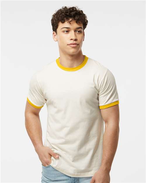 Tultex Unisex Fine Jersey Ringer Blank T-Shirt | Retro 246