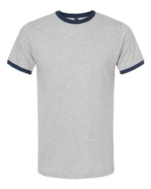 Tultex Unisex Fine Jersey Ringer Blank T-Shirt | Retro 246