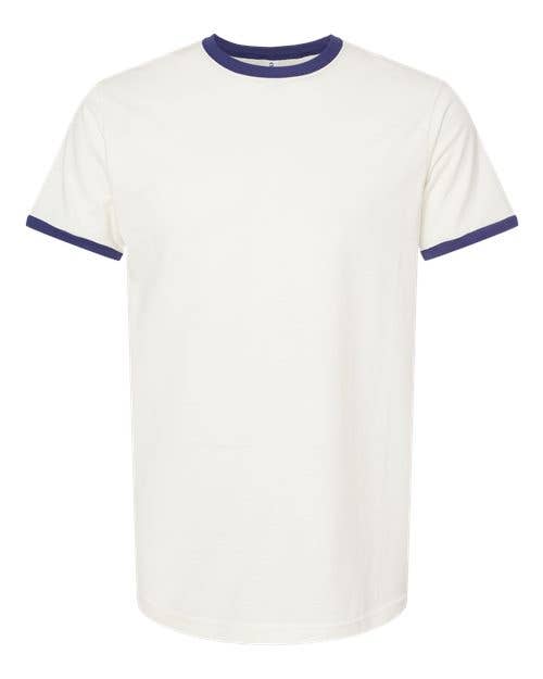Tultex Unisex Fine Jersey Ringer Blank T-Shirt | Retro 246
