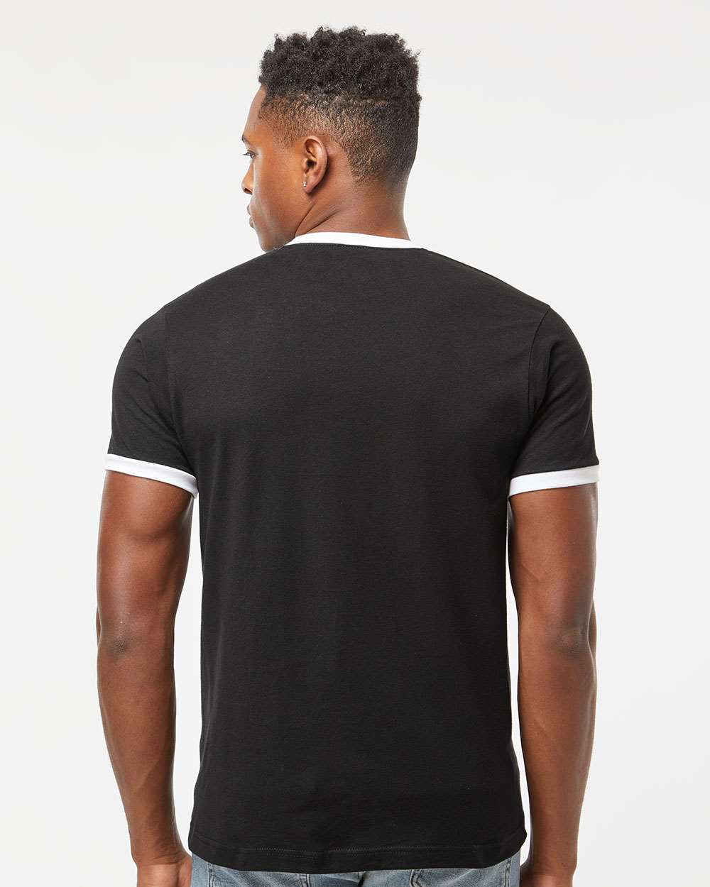 Tultex Unisex Fine Jersey Ringer Blank T-Shirt | Retro 246