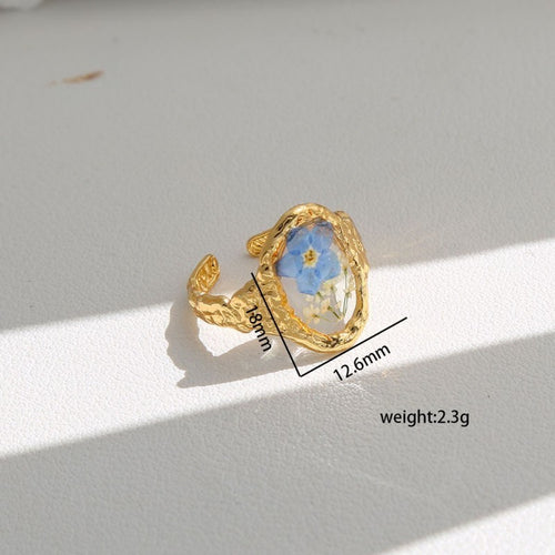 Adjustable Floral Rings